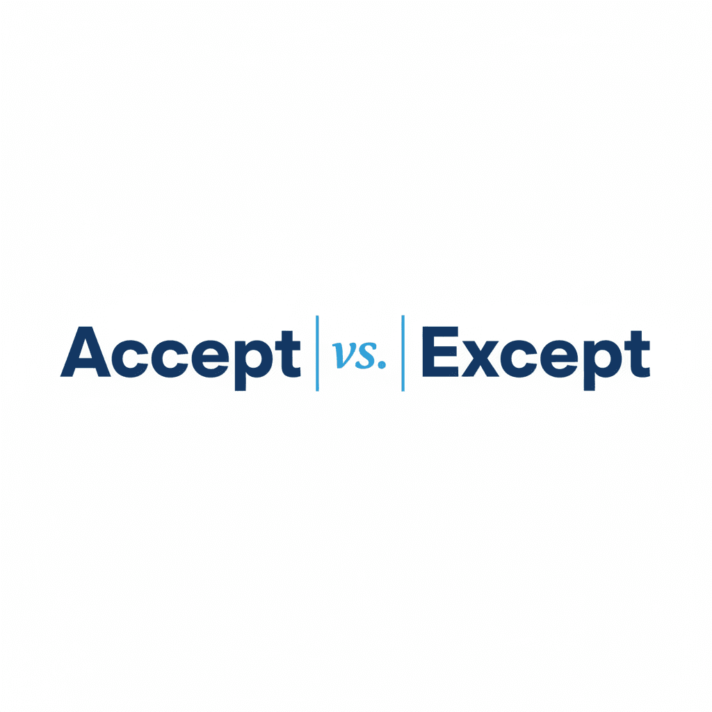 Accept vs. Except image