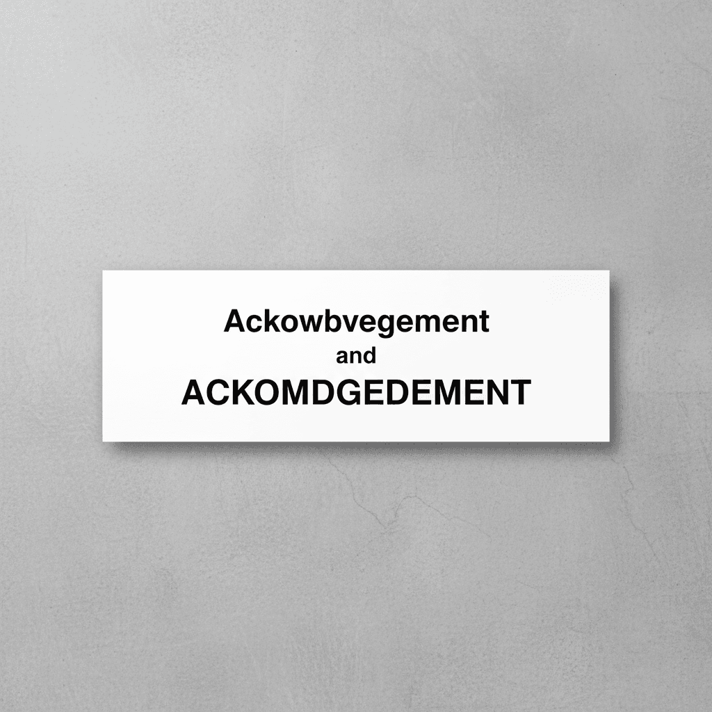 Acknowledgement and Acknowledgment image