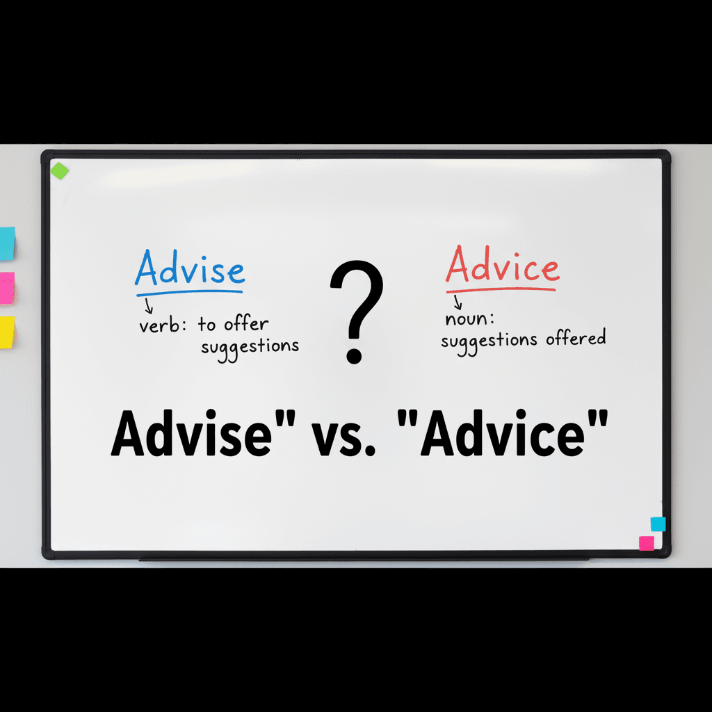 “Advise” vs. “Advice” image