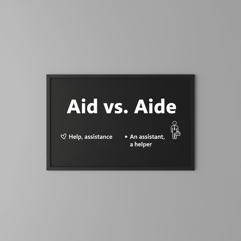 Aid vs. Aide image
