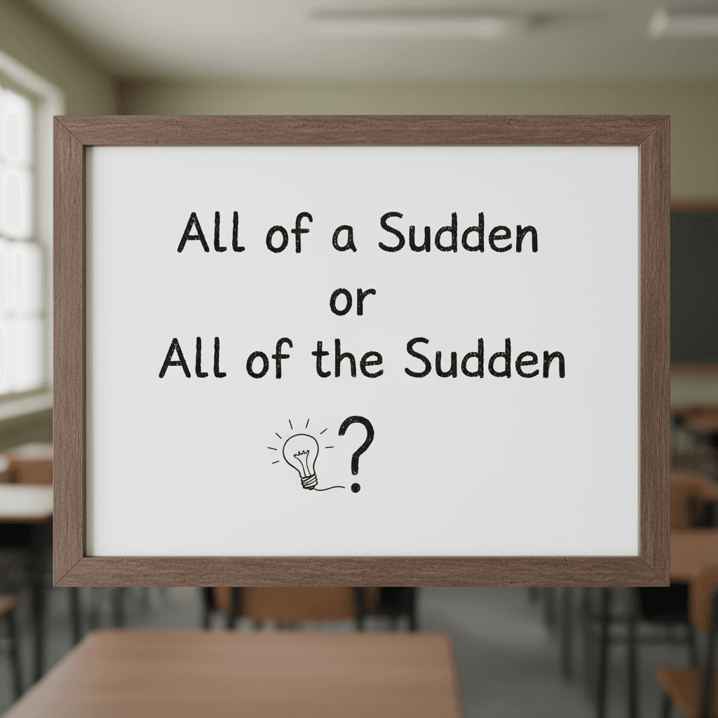 All of a Sudden vs. All of the Sudden image