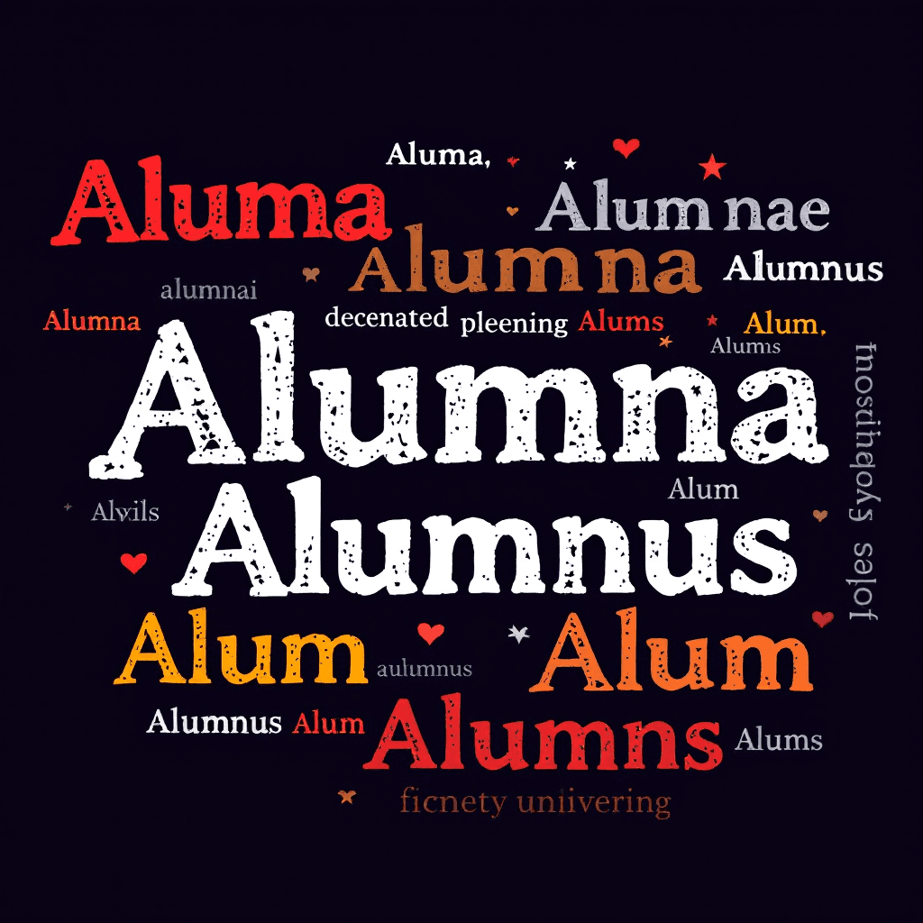 “Alumna,” “Alumnae,” “Alumni,” “Alumnus,” “Alum,” “Alums” image