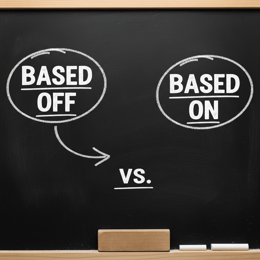 “Based Off” vs. “Based On” image