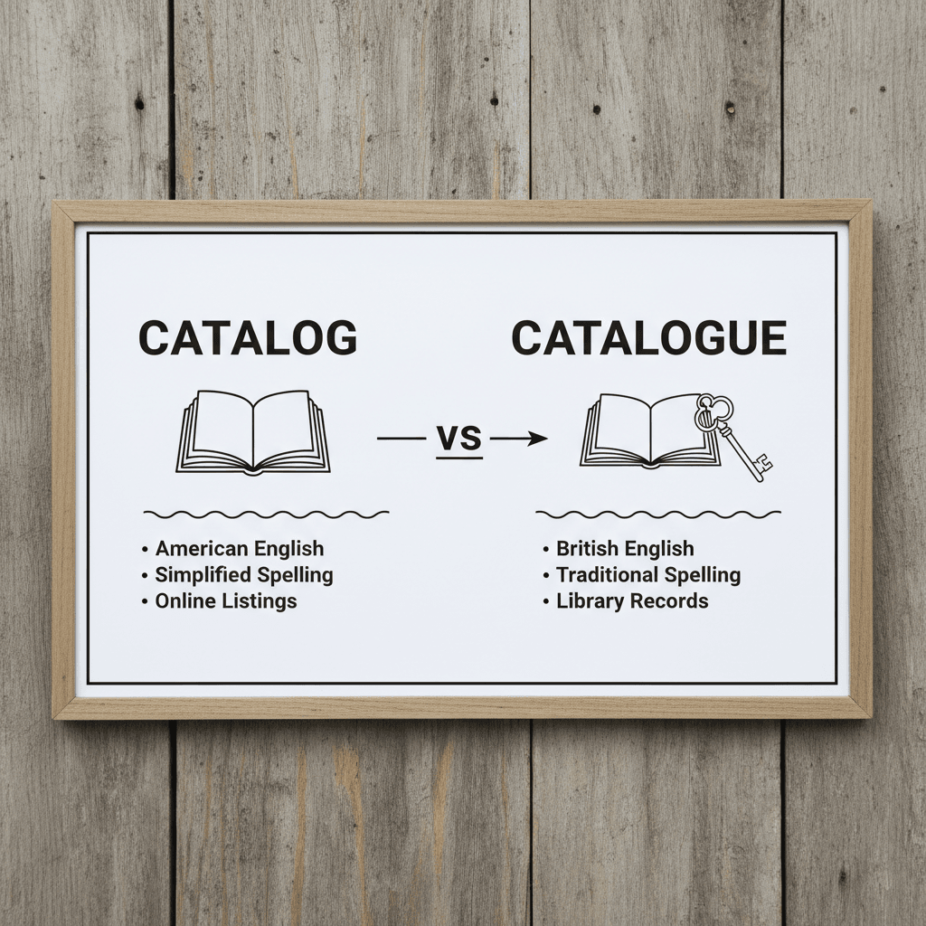 Catalog vs. Catalogue image