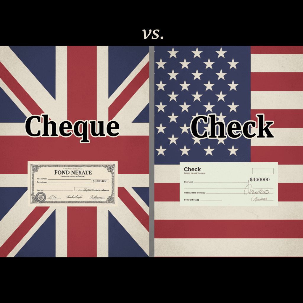 Cheque vs. Check image