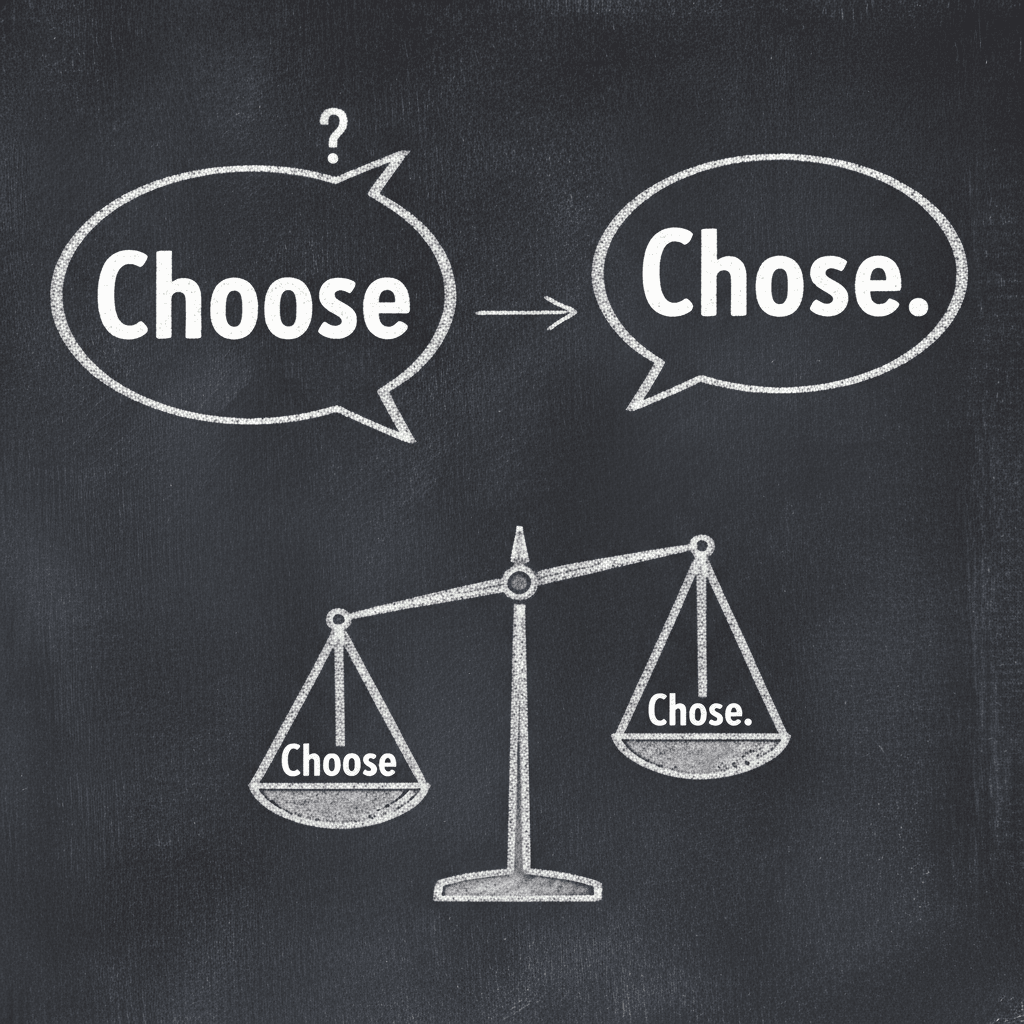 choose vs chose image