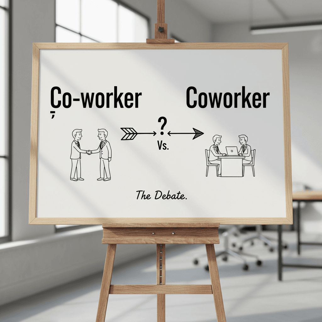 Co-worker vs. Coworker image