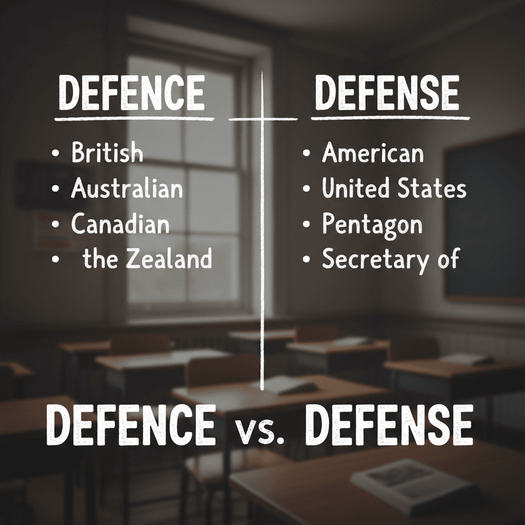 “Defence” vs. “Defense” image