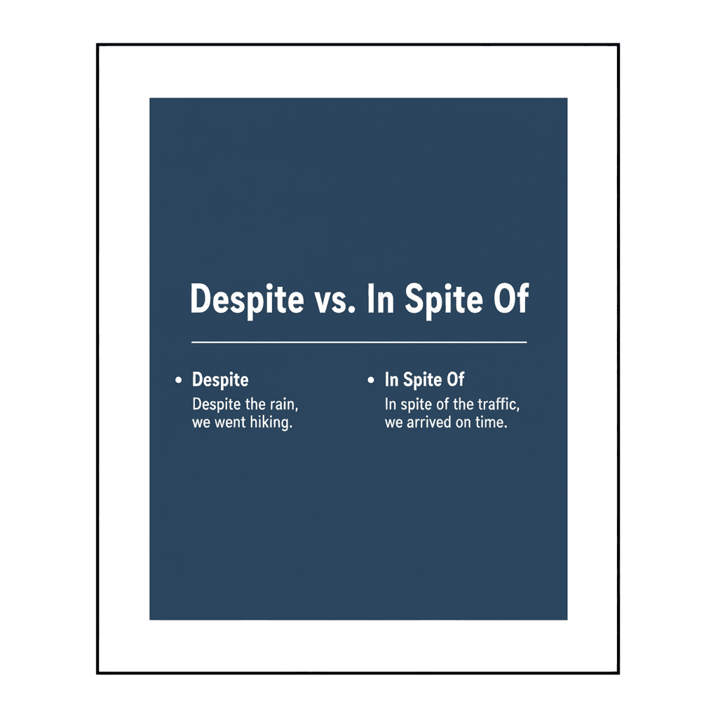 Despite vs. In Spite Of image