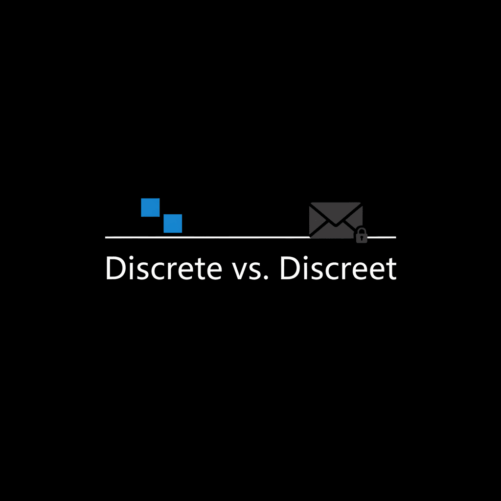 Discrete vs. Discreet image