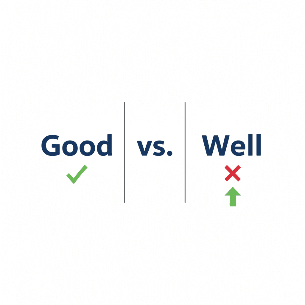 Good vs. Well image