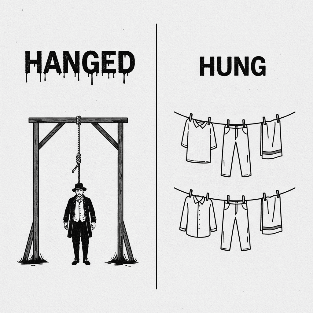 Hanged vs. Hung image