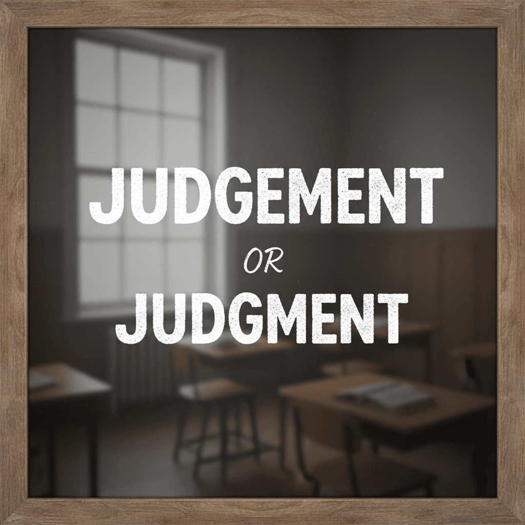 Judgement or Judgment image