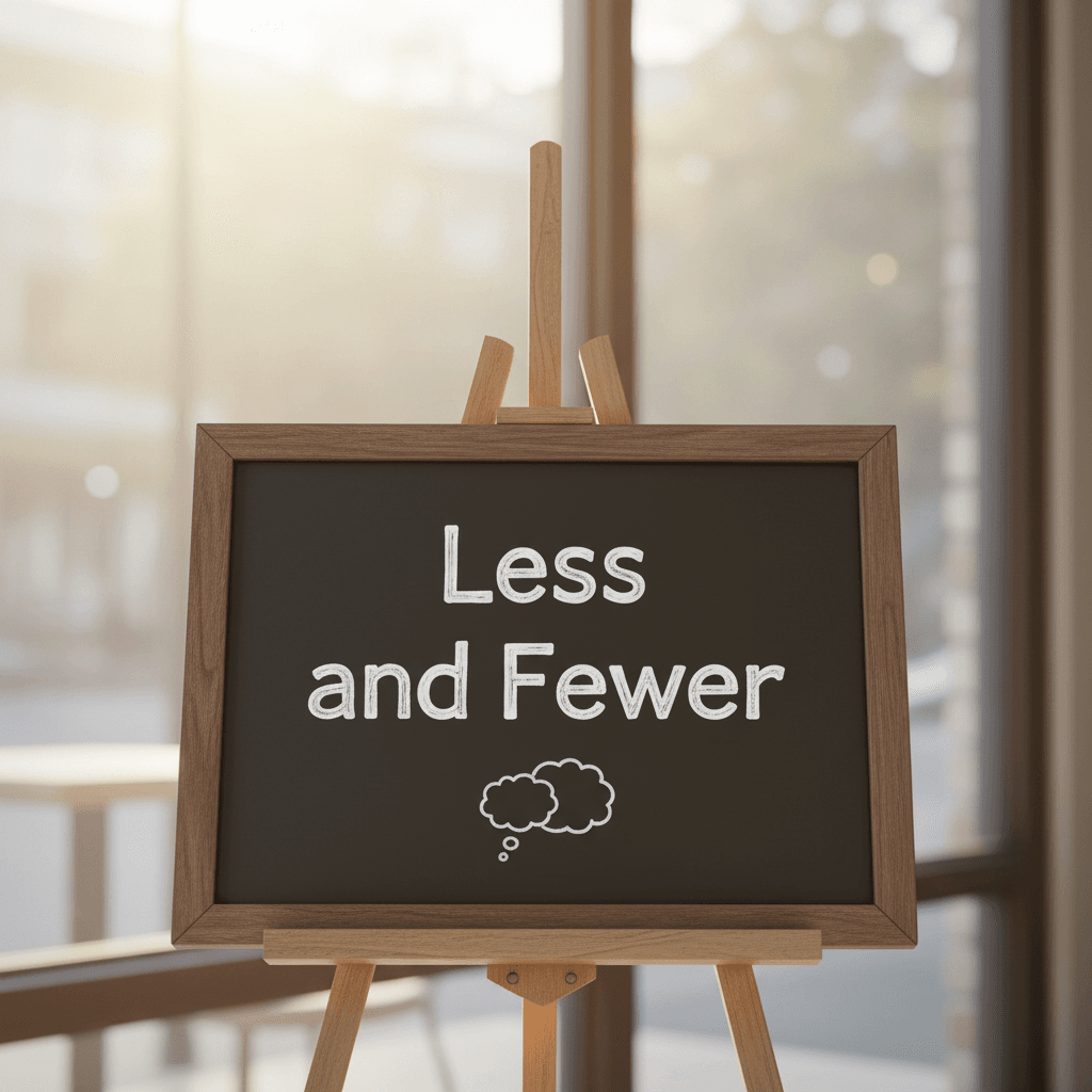 Less and Fewer image