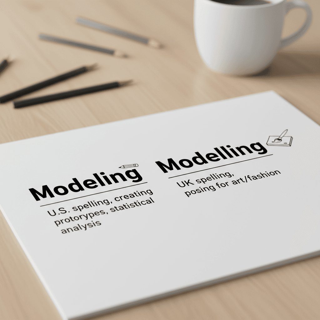 Modeling vs. Modelling image