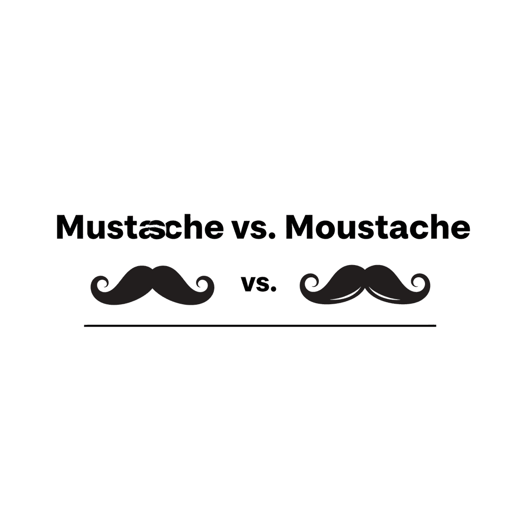 Mustache vs. Moustache image