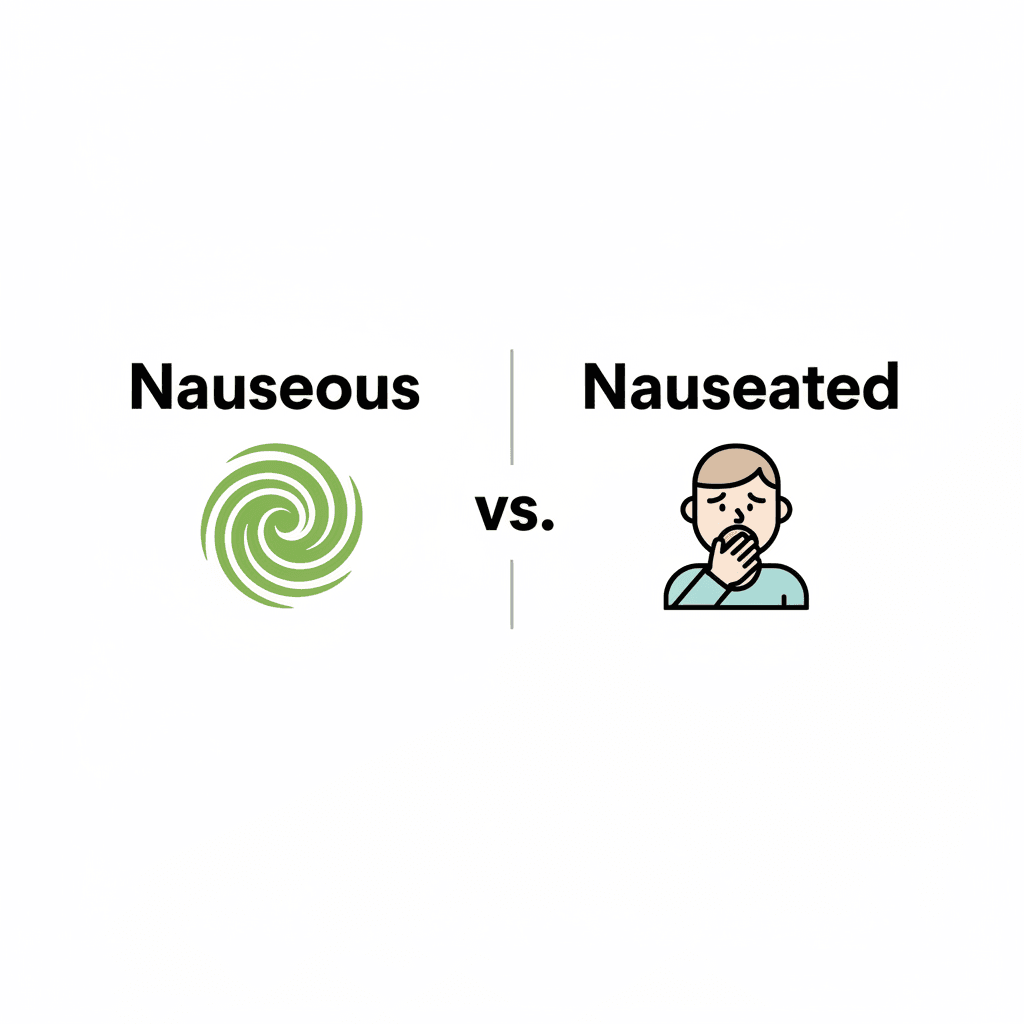 Nauseous vs. Nauseated image