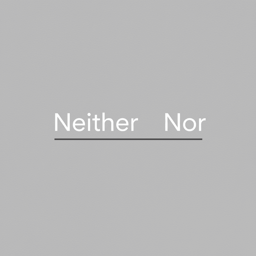 “Neither” and “Nor” image