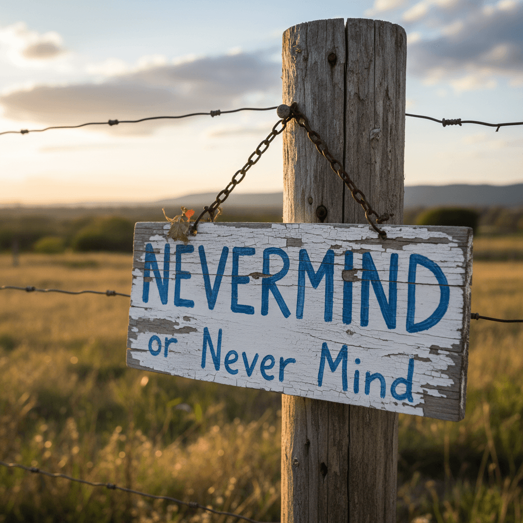 Nevermind or Never Mind image