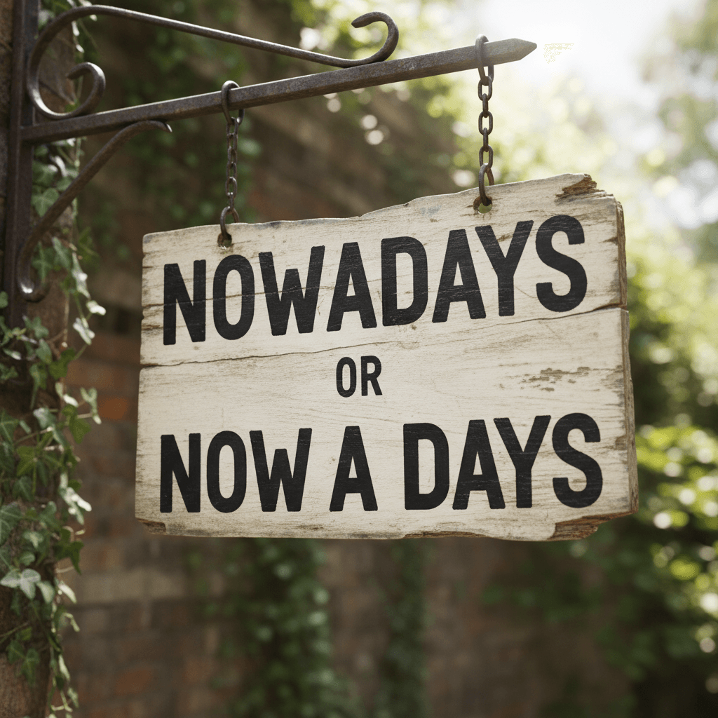 Nowadays or Now a Days image