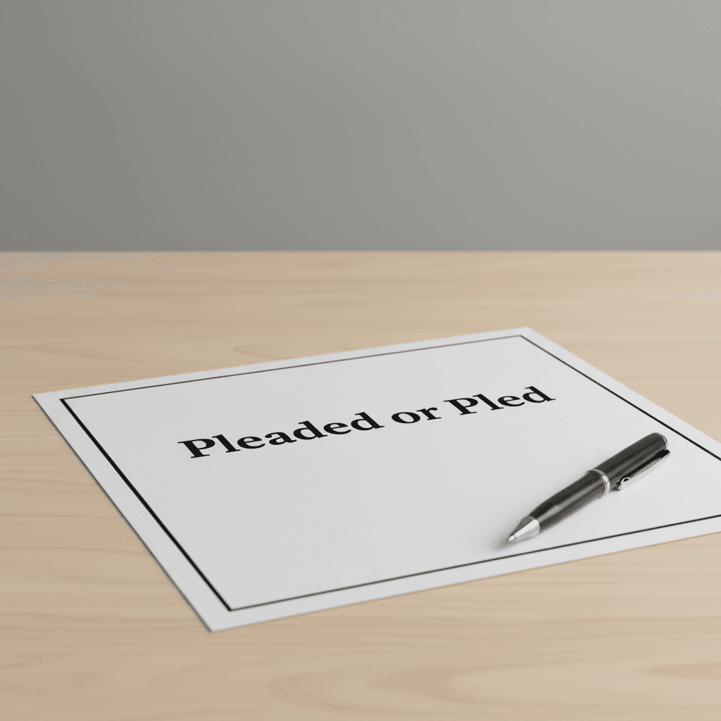 Pleaded or Pled image