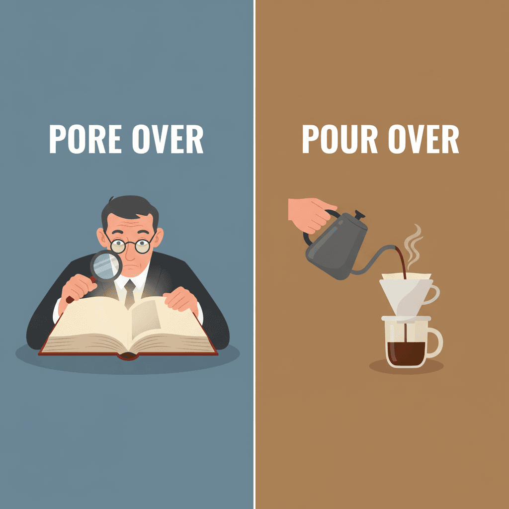 Pore over Vs Pour over image