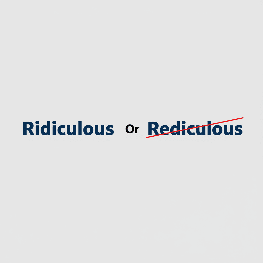 Ridiculous Or Rediculous image