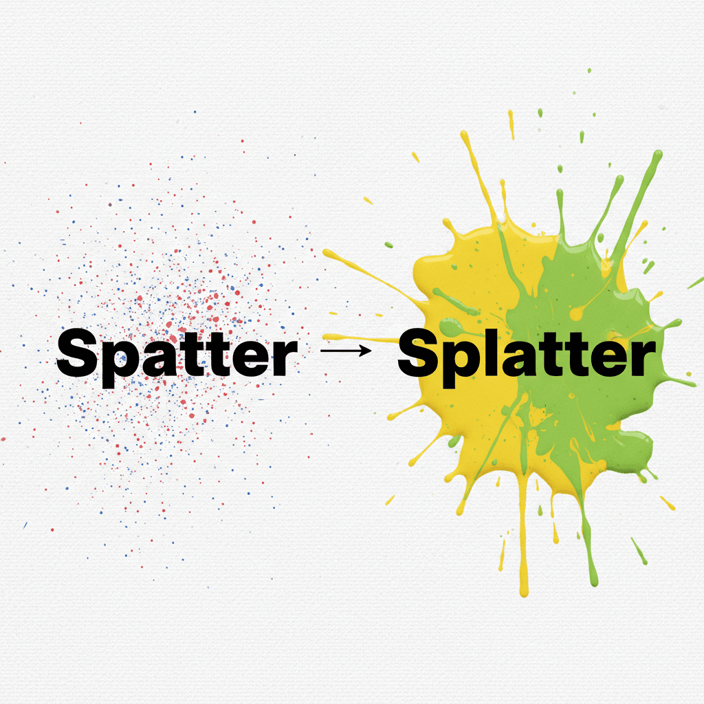 Spatter vs. Splatter image