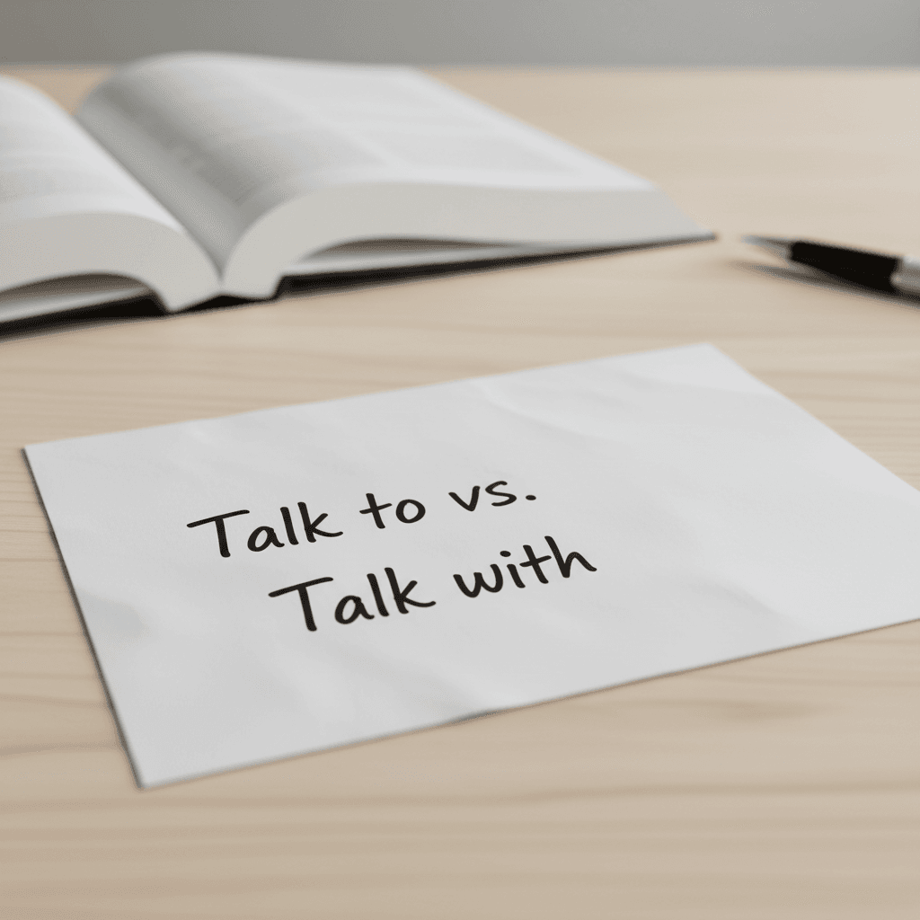 Talk to vs. Talk with image