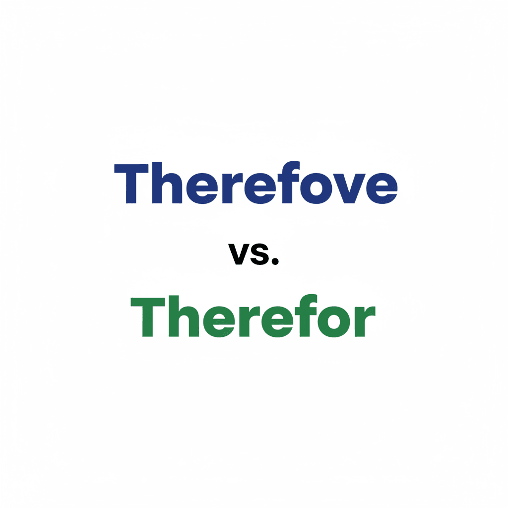 Therefore vs. Therefor image