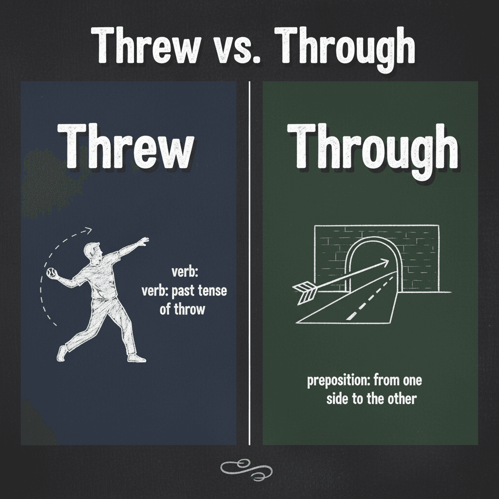 Threw vs. Through image