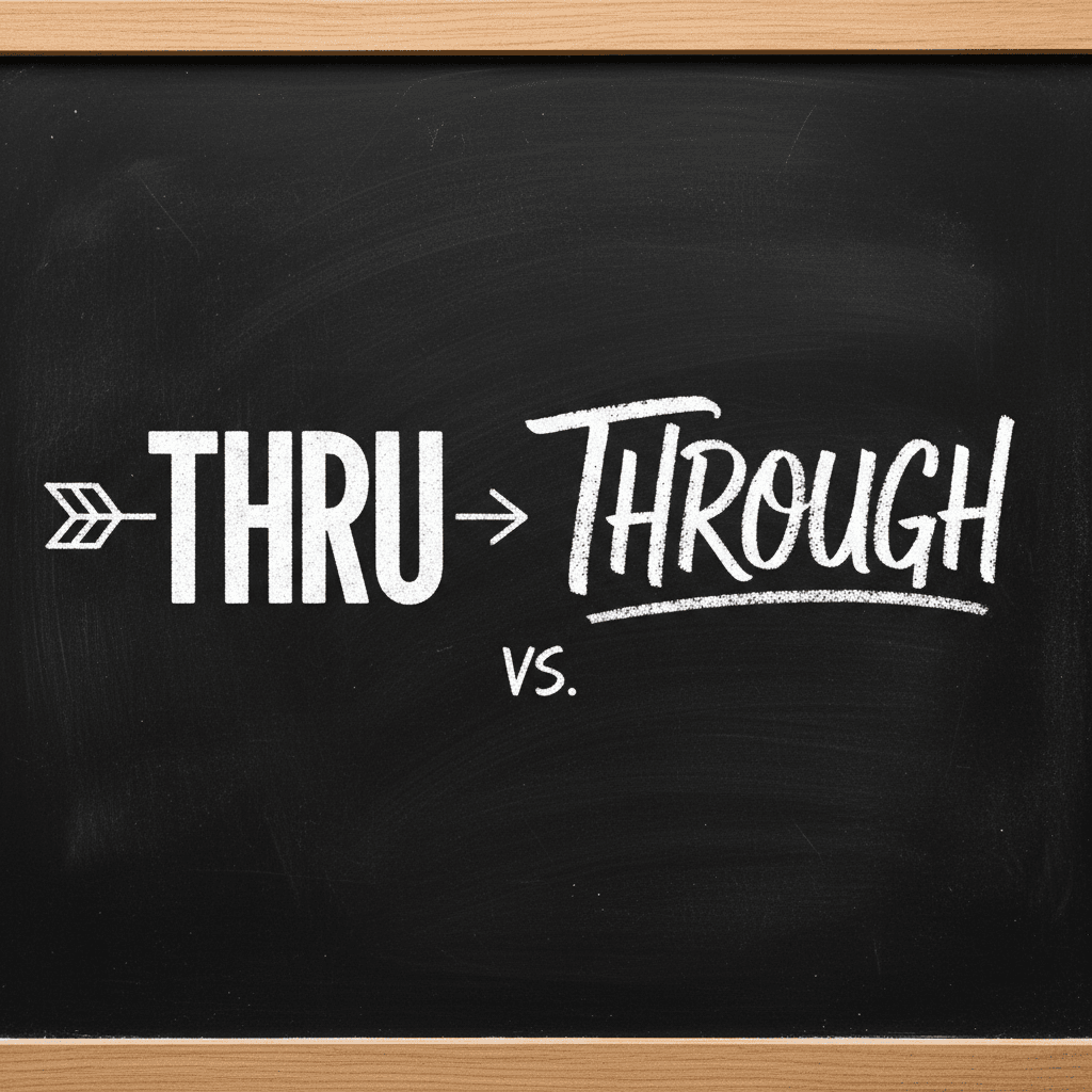 “Thru” vs. “Through” image