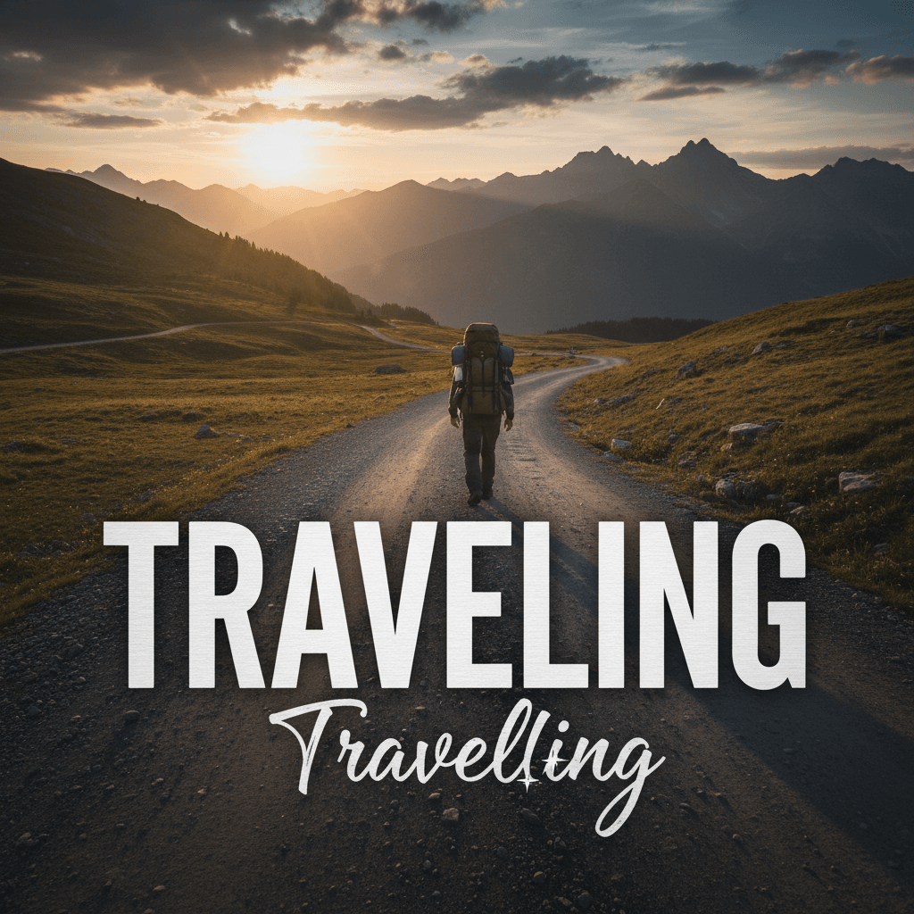 “Traveling” or “Travelling” image