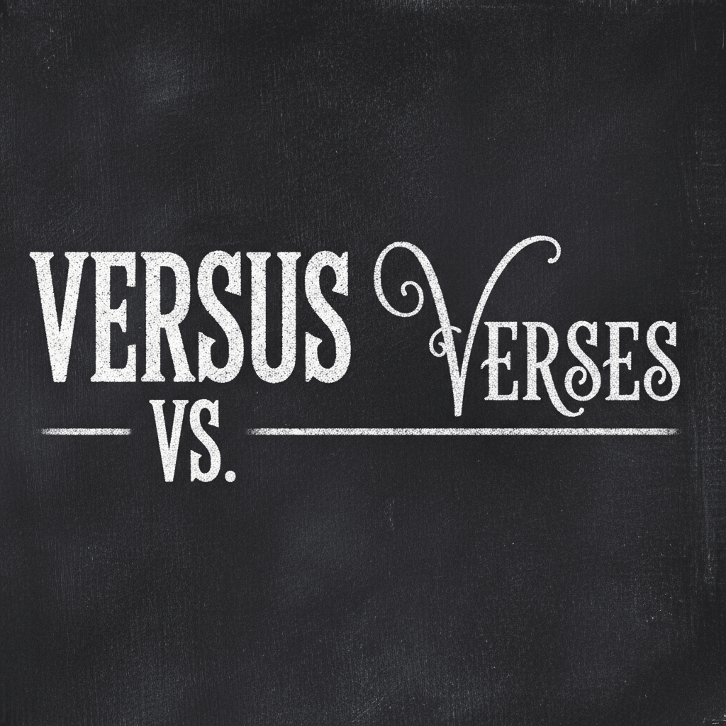 Versus vs. Verses IMAGE