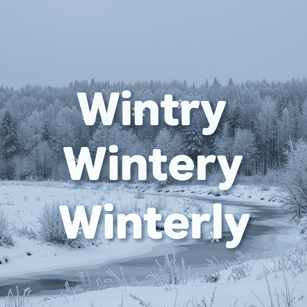 “Wintry,” “Wintery,” or “Winterly” image